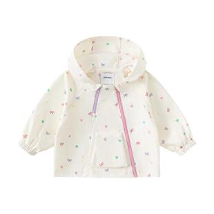 INSbobo女童外套早秋穿搭2025秋季新款儿童冲锋衣宝宝防风童装潮