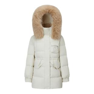 千仞岗2025秋冬新款短款羽绒服狐狸毛领连帽保暖通勤气质女款外套