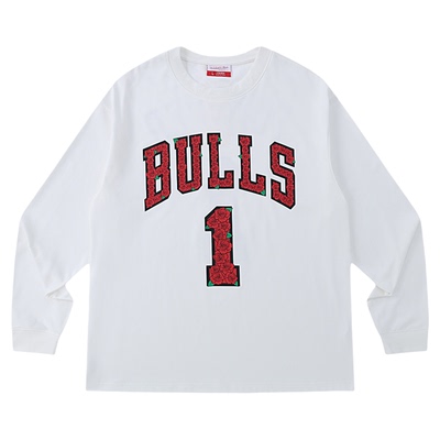 MN罗斯球衣退役公牛队1号长袖T恤