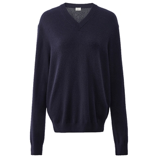 OCHIRLY欧时力 澳大利亚进口羊毛V领毛衣女上衣软糯高级秋冬新品