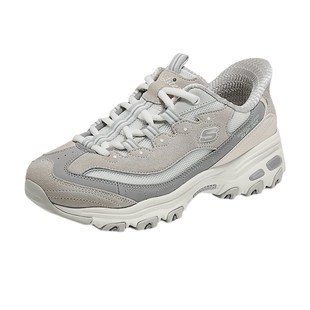 斯凯奇闪穿鞋|春季流行时尚女一脚蹬老爹鞋低帮软底运动鞋熊猫鞋