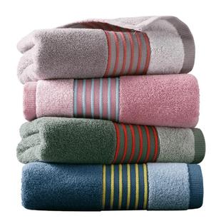 2条金号毛巾A类全棉云柔无捻纱大面巾纯棉成人洗澡干发家用洗脸