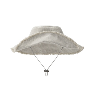 MARLMARL儿童初生婴儿遮阳帽防晒防太阳渔夫帽子夏季brim02燕麦棕