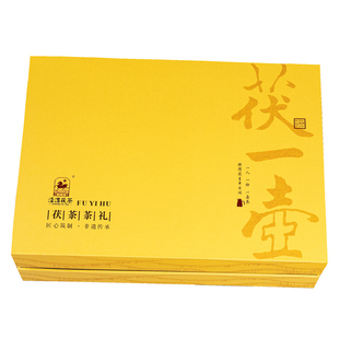 泾渭茯茶陕西金花黑茶泾阳伏茶砖 茯一壶 闷泡壶茯茶豪华礼盒套装