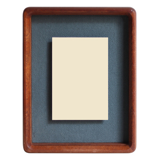 可手写悬浮空白书法画框摆台实木字画相框桌子摆件8寸A4空框卯榫