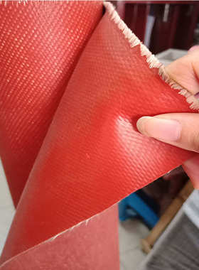 红色防火布耐高温难燃焊接布防水硅胶布空调软连接风筒布耐热布