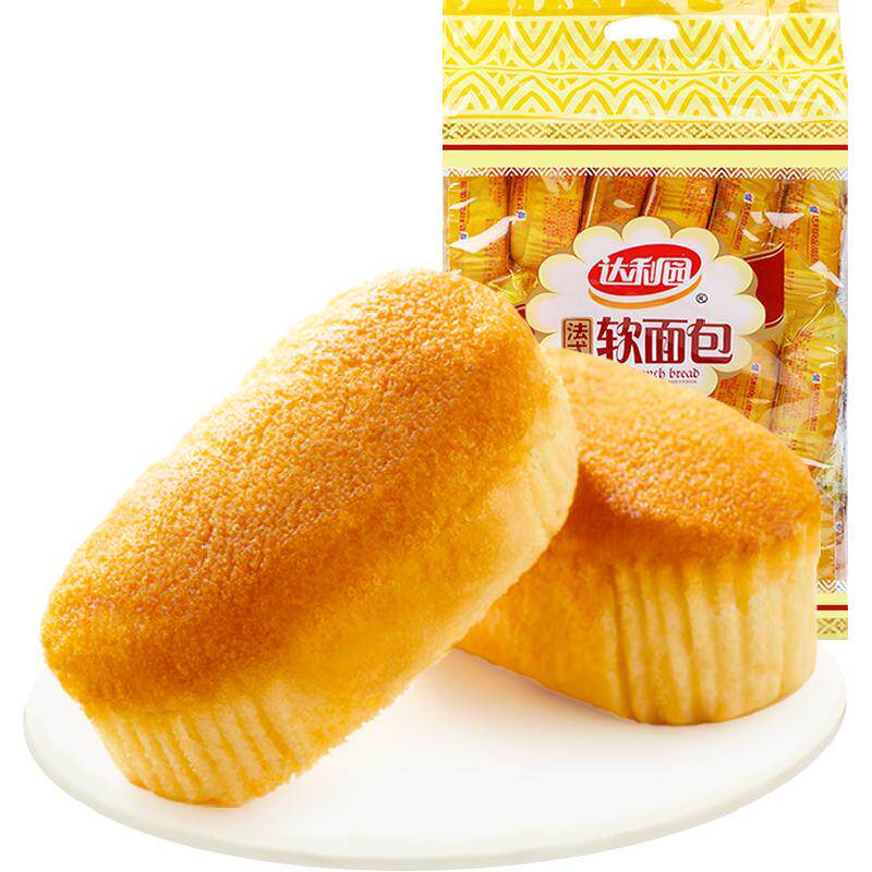 达利园糕点香奶法式软面包360g(20g*18枚)即食代餐营养早餐手撕包