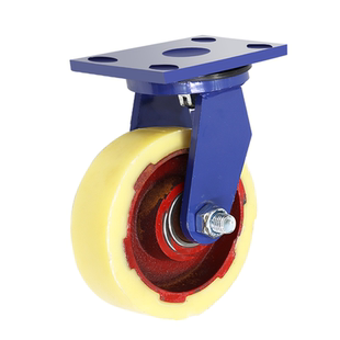 超重型加厚铸铁尼龙万向轮6寸8寸12寸耐磨铁芯尼龙设备承重6吨