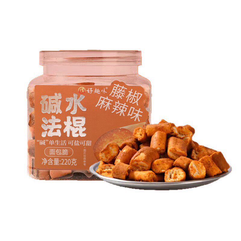 好趣味碱水法棍面包脆蟹黄海盐焦糖味酥脆休闲零食办公室宿舍解馋