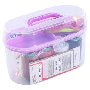 家用针线盒套装实用便携缝纫工具10件套宿舍针线包缝补工具收纳盒