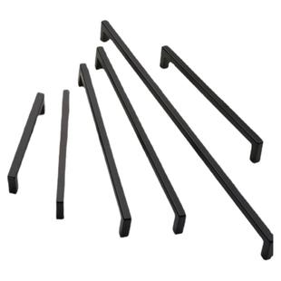 衣柜门实心长拉手哑黑铜拉丝钛灰镍拉丝192孔距简约128孔距小把手