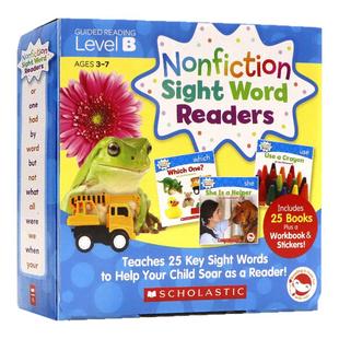 Scholastic点读版英文原版学乐小分级高频词B Nonfiction Sight Word Readers Set B 25册全套礼盒装英语自然拼读初级