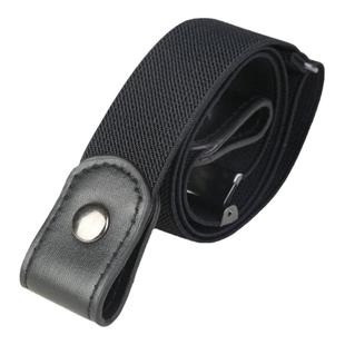 啄木鸟帆布皮带女士懒人隐形牛仔裤免打孔松紧腰带收腰神器裤腰带