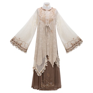 花朝记｜西西里午后｜明制汉服元素竖领衫长比甲马面裙日常文艺风