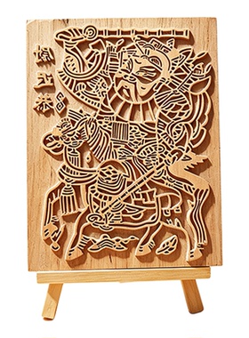 门神财神模版画diy材料包雕刻研学新年非遗体验工具拓印木板年画