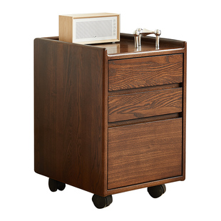 治木工坊实木可移动边柜简约现代白蜡木窄床边柜卧室储物柜收纳柜