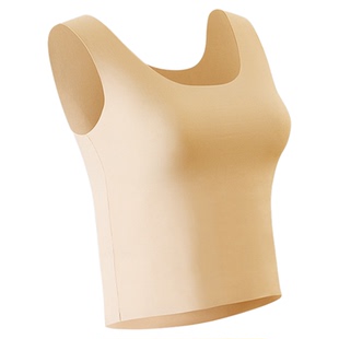 大码防走光背心女胖mm内搭吊带无痕夏季衬衫内衬肉色防透打底薄款