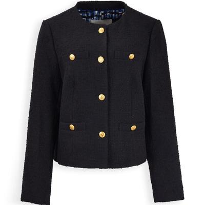 布克兄弟女士气质金扣小香风外套