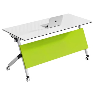 折叠培训桌办公桌可移动长条会议桌带轮活动拼接自由组合培训桌椅