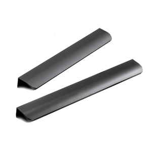 固特隐形拉手衣柜免打孔橱柜现代简约抽屉轻奢金色门把手加长黑色