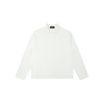 亚麻莱赛尔混纺长袖打底翻领T恤