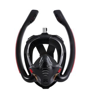 潜水呼吸器全面罩浮潜面罩双呼吸器潜水全面镜水下呼吸游泳装备