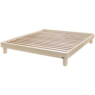 全友家居奶油风无床头榻榻米床1米5小户型卧室实木腿1米8双人床