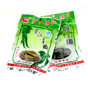 罗江青椒100g*5袋四川特产腌制青椒盐渍新鲜开胃下饭菜辣椒酱腌菜