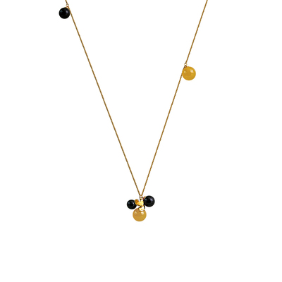 白岚卷草多宝项链玛瑙毛衣链长项链秋冬气质轻奢首饰配饰女XL5989