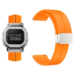 适配卡西欧改装GM DW-5600 GW-M5610 GW-B5600小方块硅胶手表带男