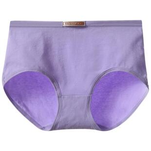 女士内裤纯棉夏季薄款中腰三角裤100%全棉透气大码胖mm少女生短裤