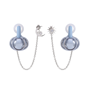 适用华为freeclip耳夹式耳机防丢链女星月耳钉无线蓝牙耳机链配饰