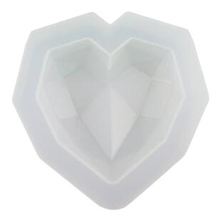 520情人节钻石爱心模具镜面硅胶模具diy手工出风口夹香薰石膏模具