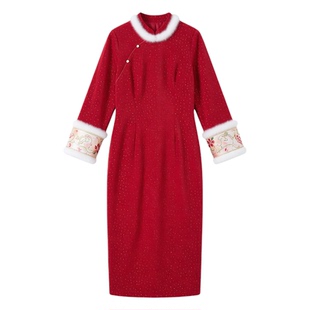 新中式新娘敬酒服旗袍马甲小袄套装红色订婚回门答谢宴礼服拜年服