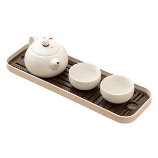 托盘家用放茶杯水杯杯子茶盘小型客厅日式长方形玻璃杯沥水置物架