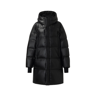 首降5折|歌莉娅95%鹅绒男女款黑金羽绒服冬季防风加厚外套