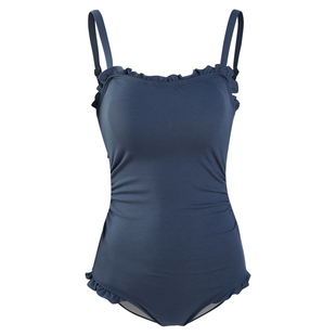 树熊少女 新款日系吊带显瘦美背超仙连体三角学生保守温泉游泳衣