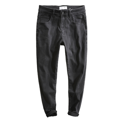 九平道风休闲小脚牛仔裤