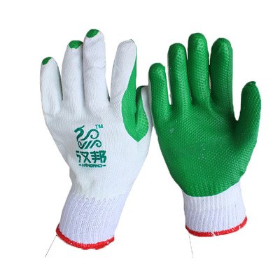 汉邦涂胶防滑搬砖耐磨工地手套