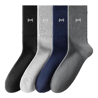 2025秋冬新款纯棉男士长筒袜加长