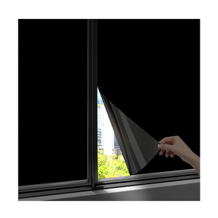 黑色不透光遮光玻璃贴膜窗户黑膜黑不透防窥全黑纯黑防走光窗贴纸