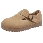 热风勃肯鞋软木鞋女24冬新款毛毛鞋复古百搭棉鞋雪地靴女