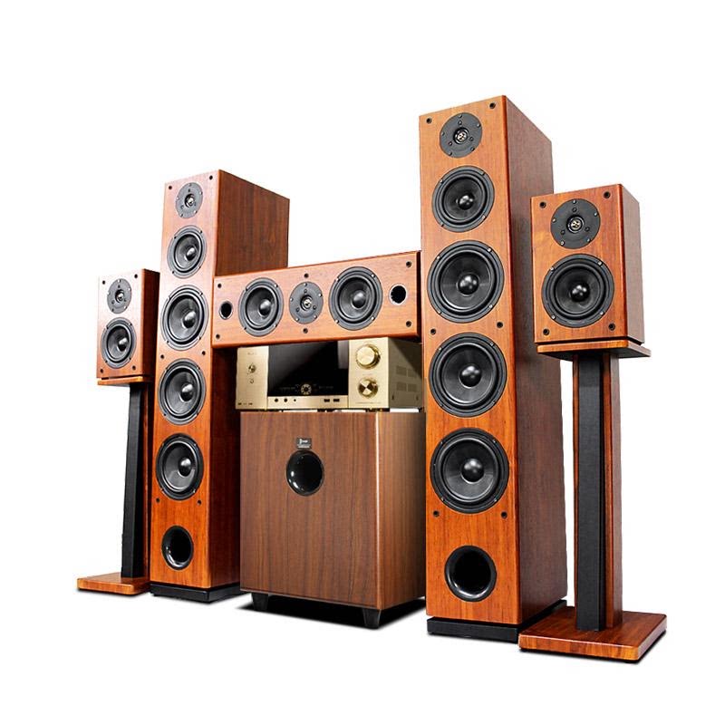 狮堡7.1杜比家庭影院音响套装木质3D环绕音箱家用7.1DTS功放机