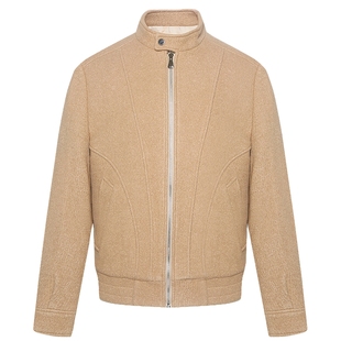 【含绵羊毛】利郎奥莱毛呢大衣短款男士2025冬季休闲男装夹克外套