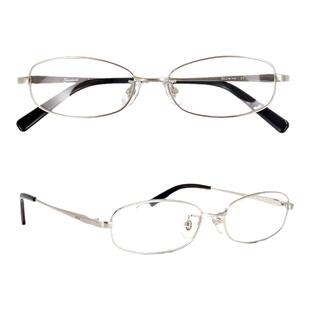 米八日系银色眼镜框男女近视眼镜男复古显脸小商务防蓝光显瘦时尚