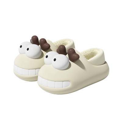 CHEDOIR呲牙狗防水棉拖鞋