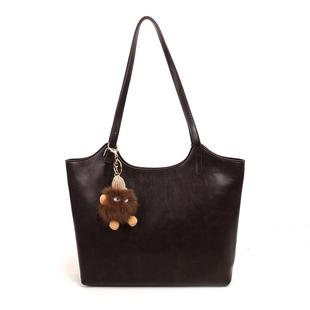 Mankok春夏大容量上班通勤复古托特包包女2025新款百搭单肩腋下包