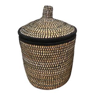 Roomology摩洛哥进口拉菲草手工编织收纳篮脏衣篓复古储物收纳筐