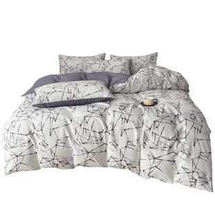 莫凡家纺男全棉四件套床单被套100纯棉简约学生宿舍三件套1.8床笠