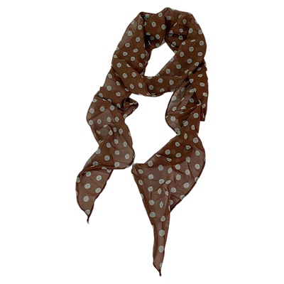 波点长条系脖丝巾女2025新款